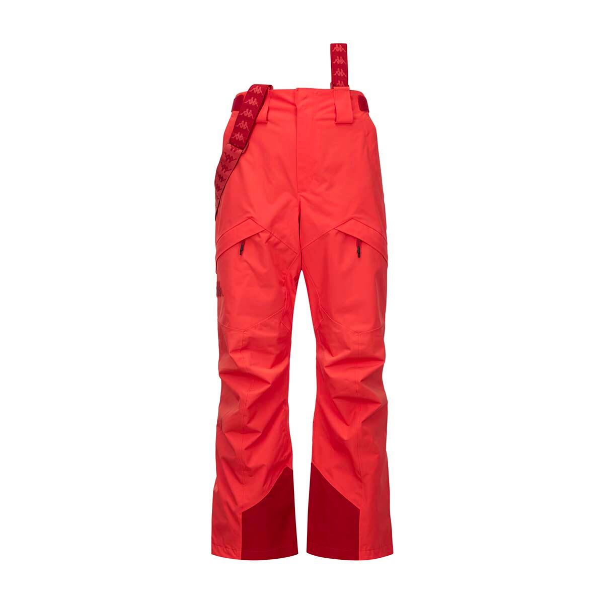 Pantaloni tuta da uomo in poliestere rosso da sci 2/7