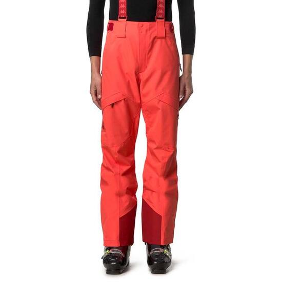 Pantaloni tuta da uomo in poliestere rosso da sci