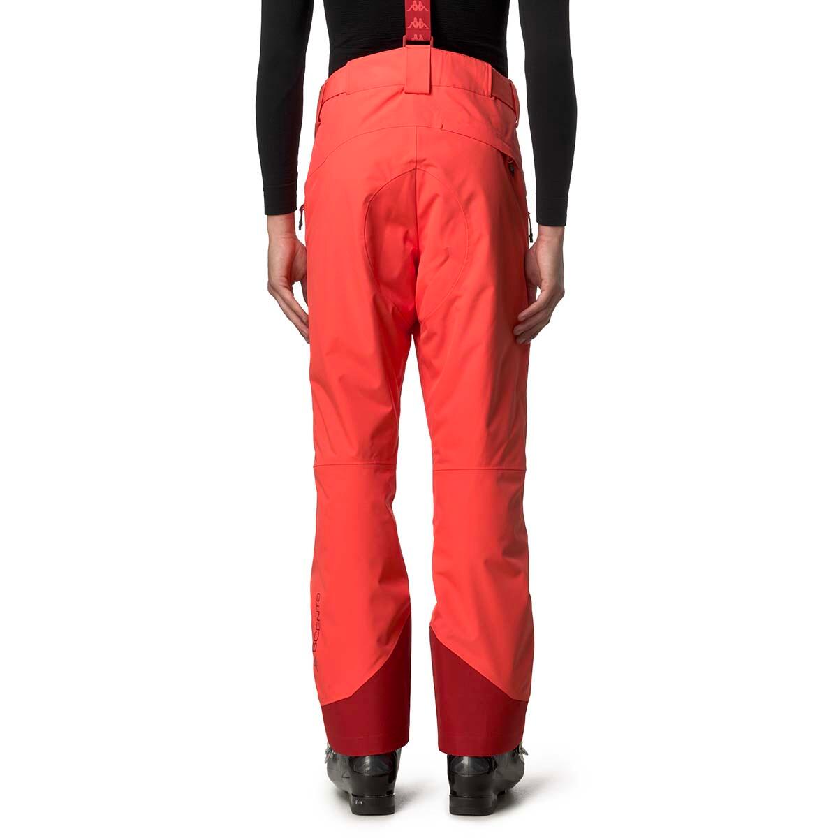 Pantaloni tuta da uomo in poliestere rosso da sci 6/7