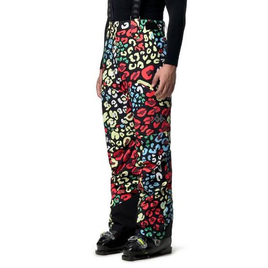 Pantaloni tuta da uomo donna in poliestere nero da sci