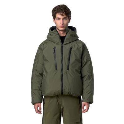 Giubbotto da uomo in poliestere verde da sci