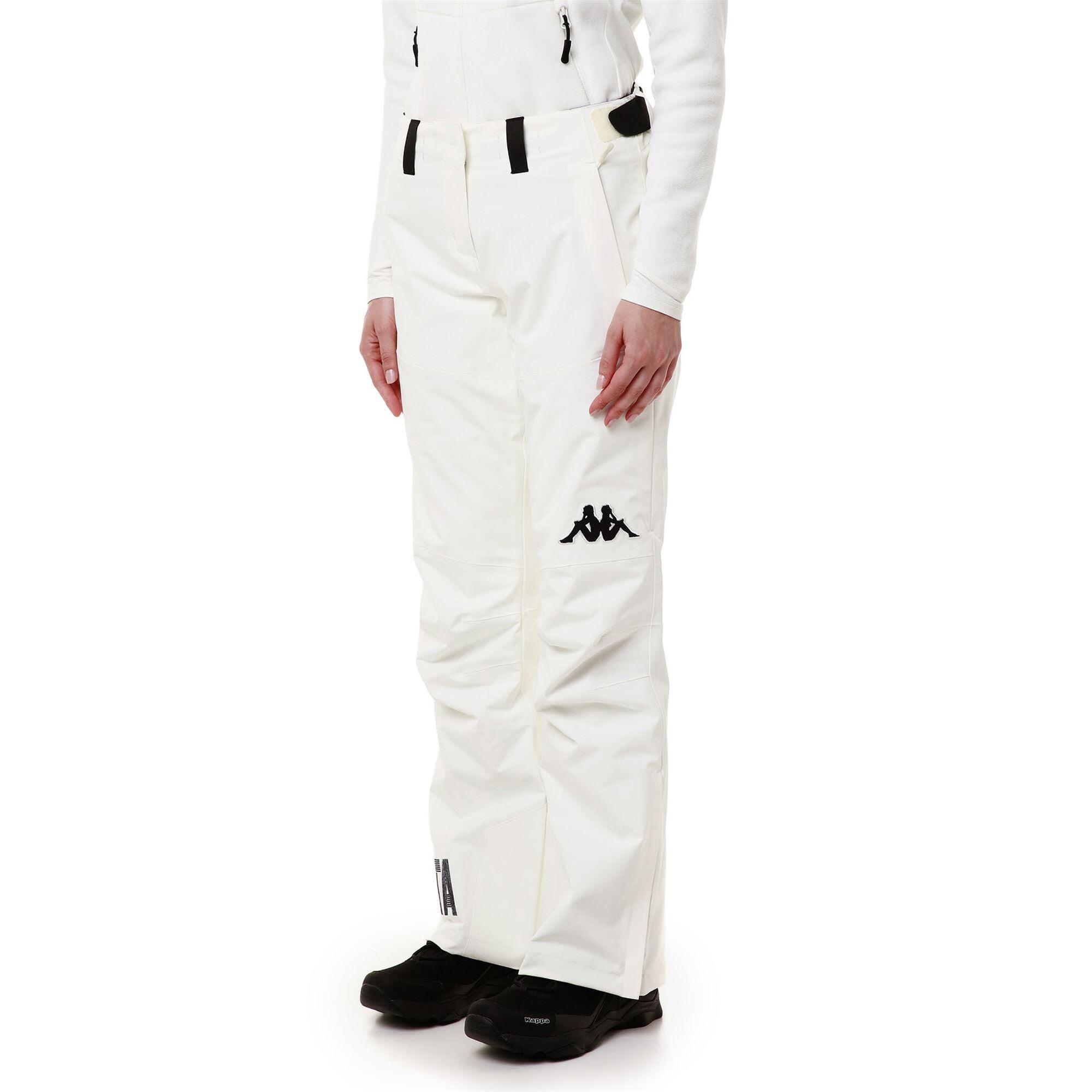 Pantaloni tuta da donna in poliestere bianco da sci 6/6