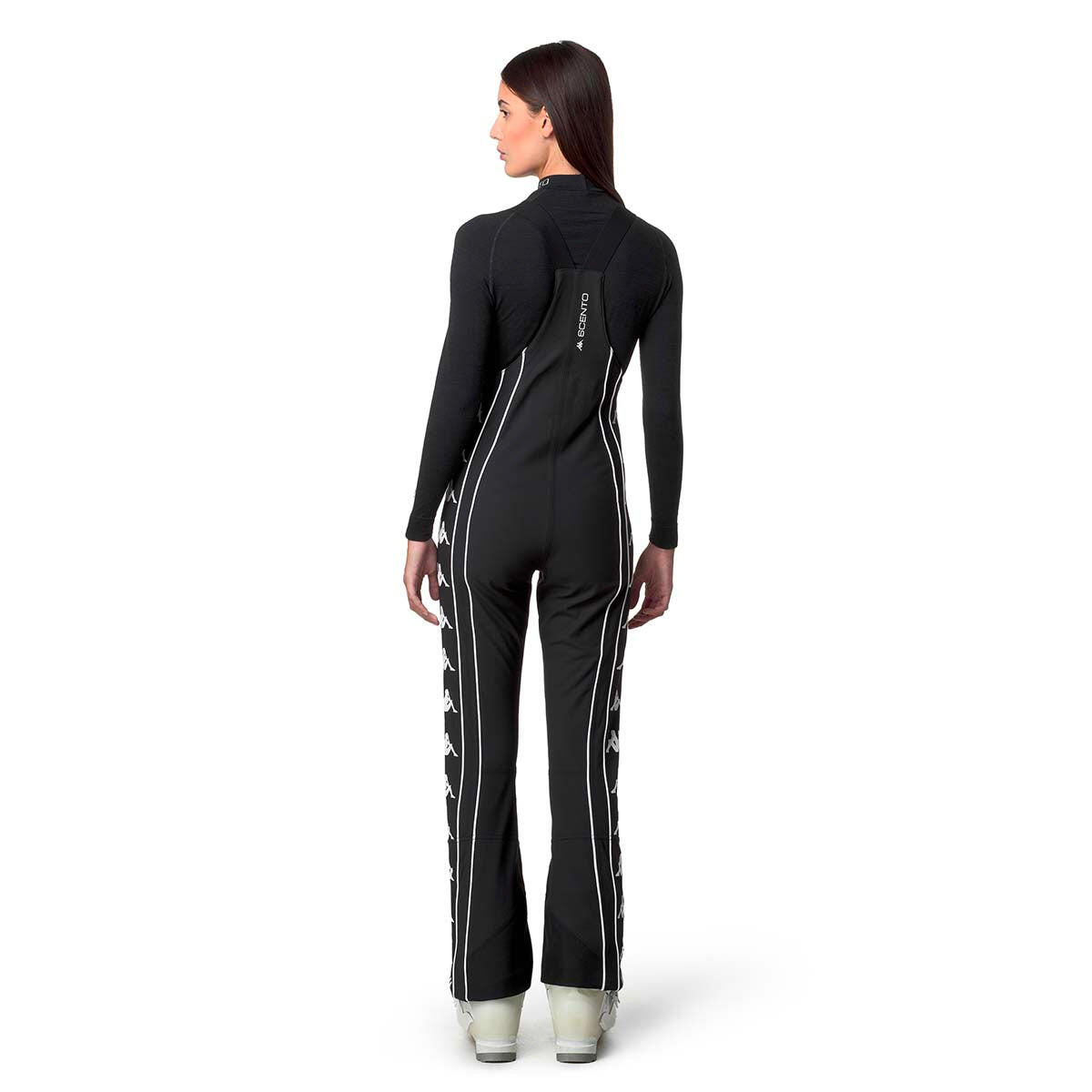 Pantaloni tuta da donna in poliammide nero da sci 7/7