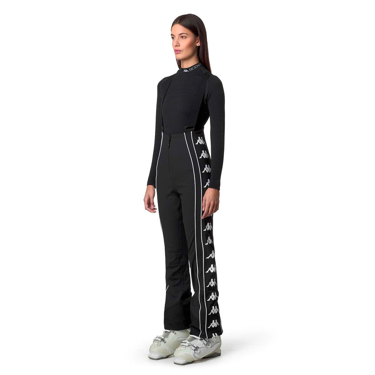 Pantaloni tuta da donna in poliammide nero da sci 5/7