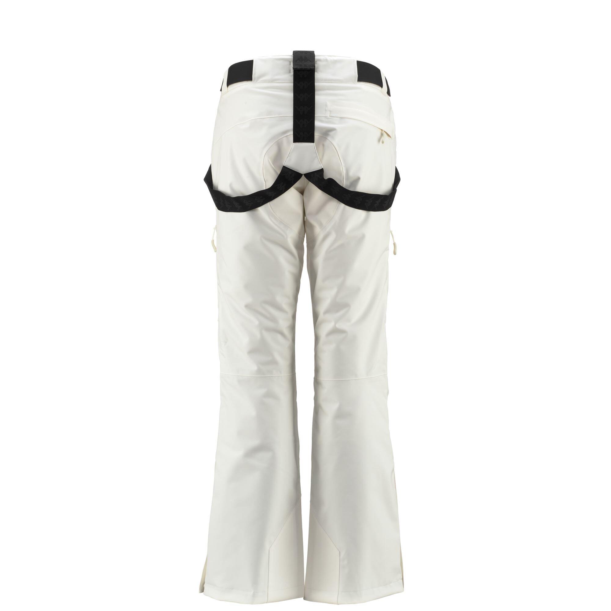 Pantaloni tuta da donna in poliestere bianco da sci 4/6