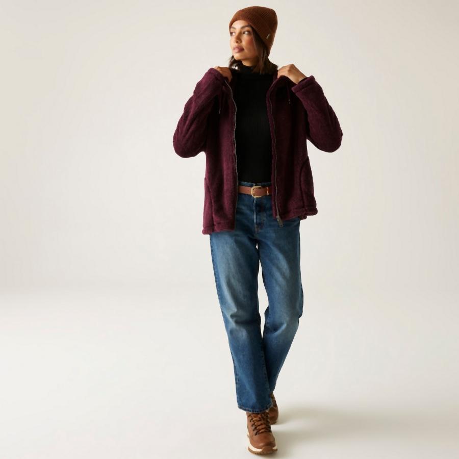 Damen Hoodie Fleecejacke mit Reißverschluss Regatta Orielle 5/5