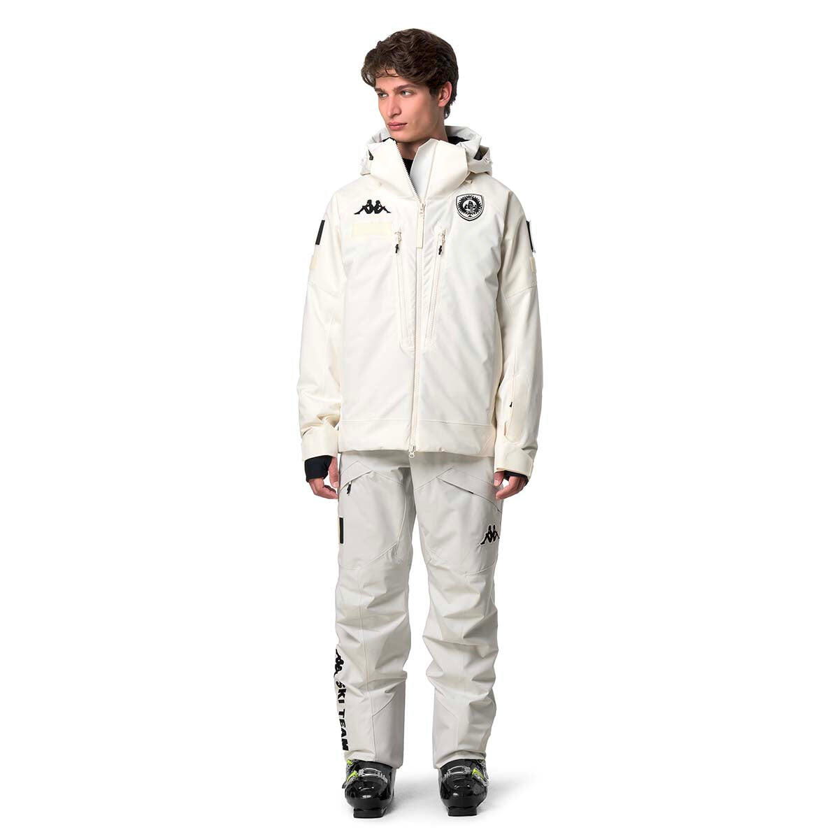 Pantaloni tuta da uomo donna in poliestere bianco da sci 5/7