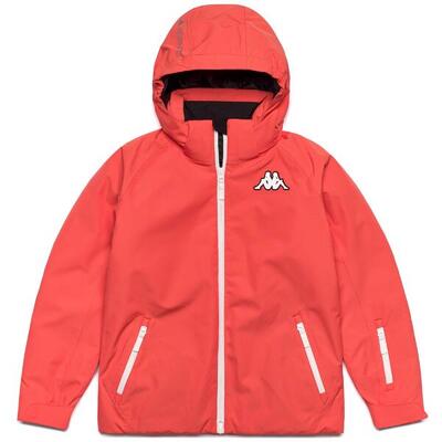 Giubbotto da bambino/a in poliestere rosso da sci