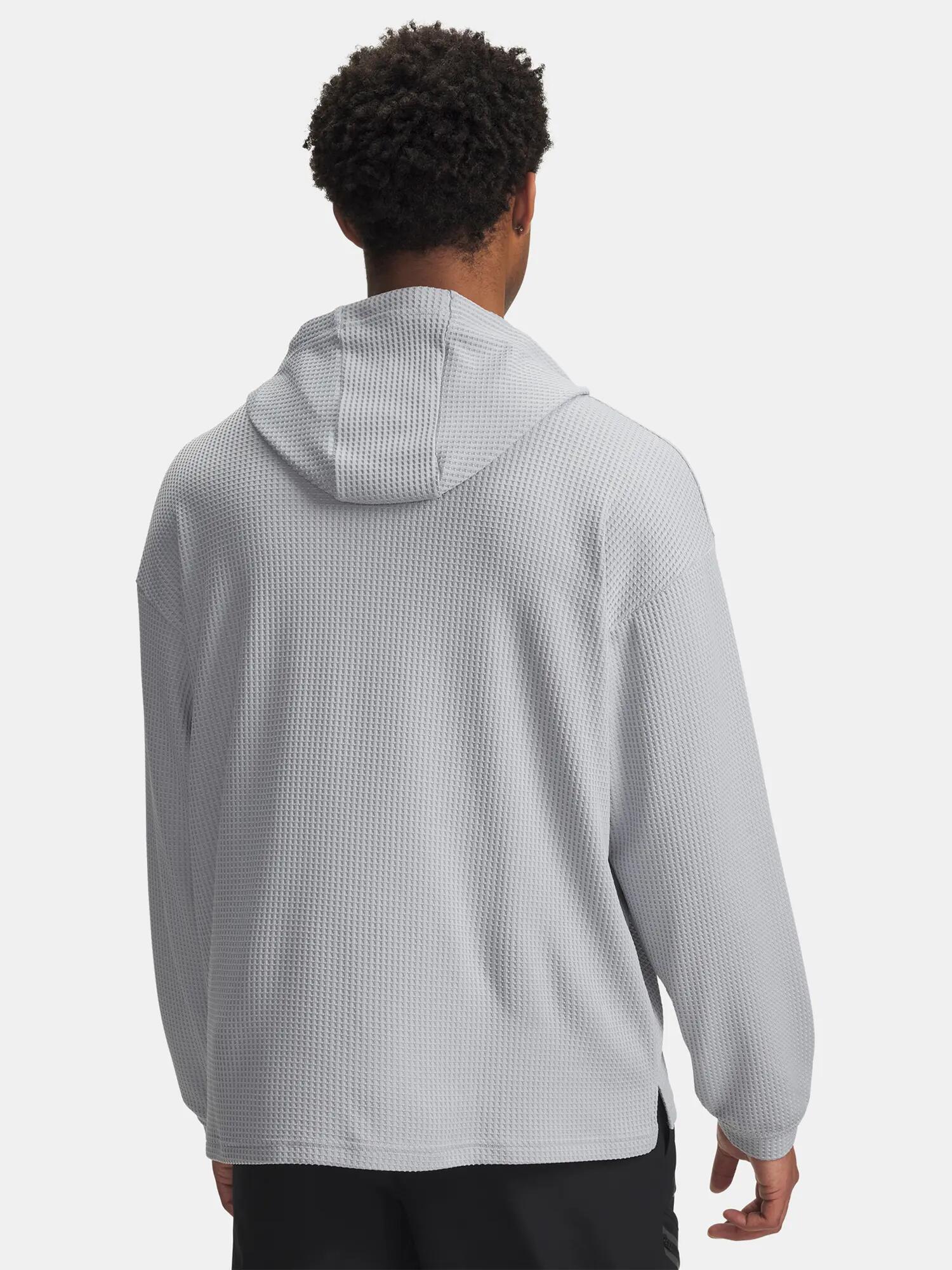 Férfi pulóver Under Armour UA Rival Waffle Hoodie-GRY 2/2