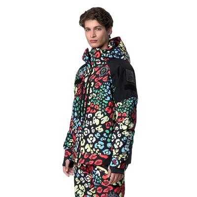 Giubbotto da uomo donna in poliestere nero da sci