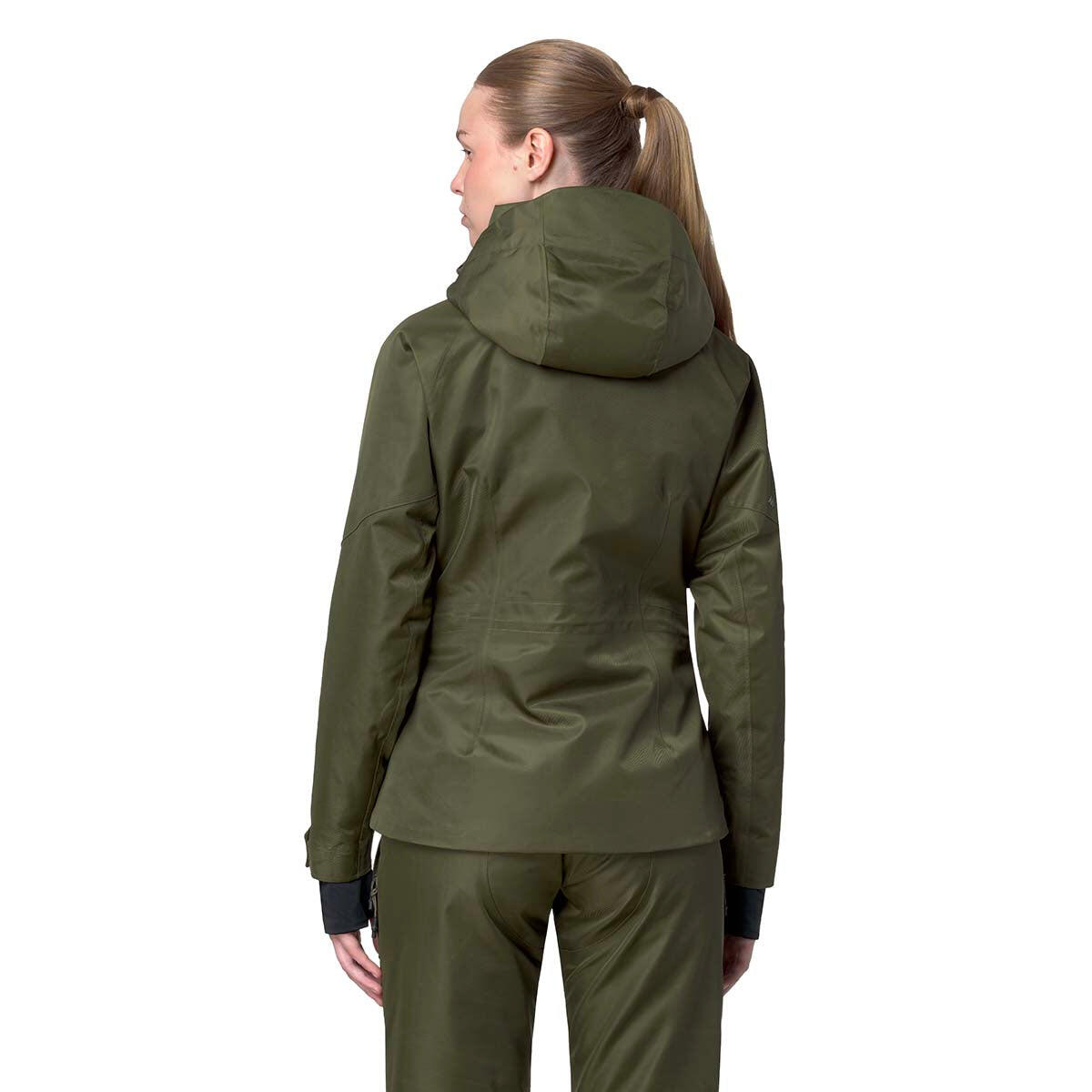 Giubbotto da donna in poliammide verde da sci 6/7
