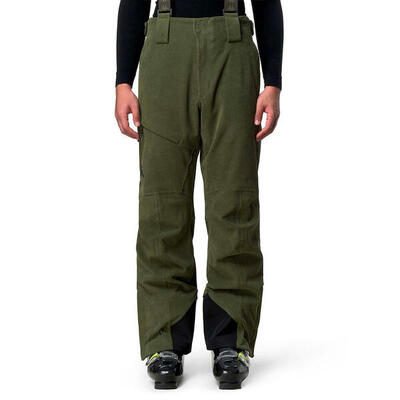 Pantaloni tuta da uomo in poliestere riciclato verde da sci