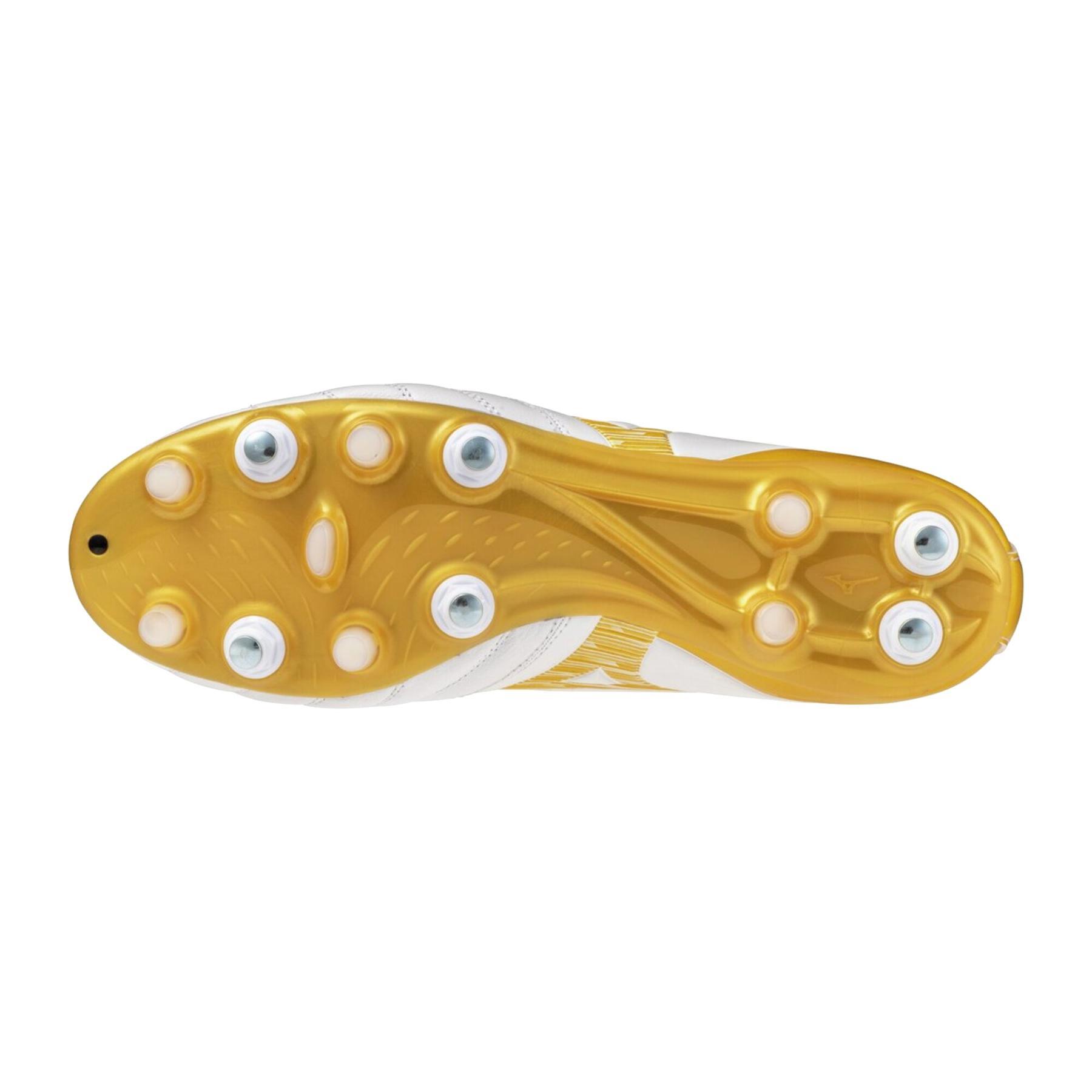 Mizuno Morelia Neo IV Pro Mix SG Scarpe da calcio Bianco e Oro 6/6