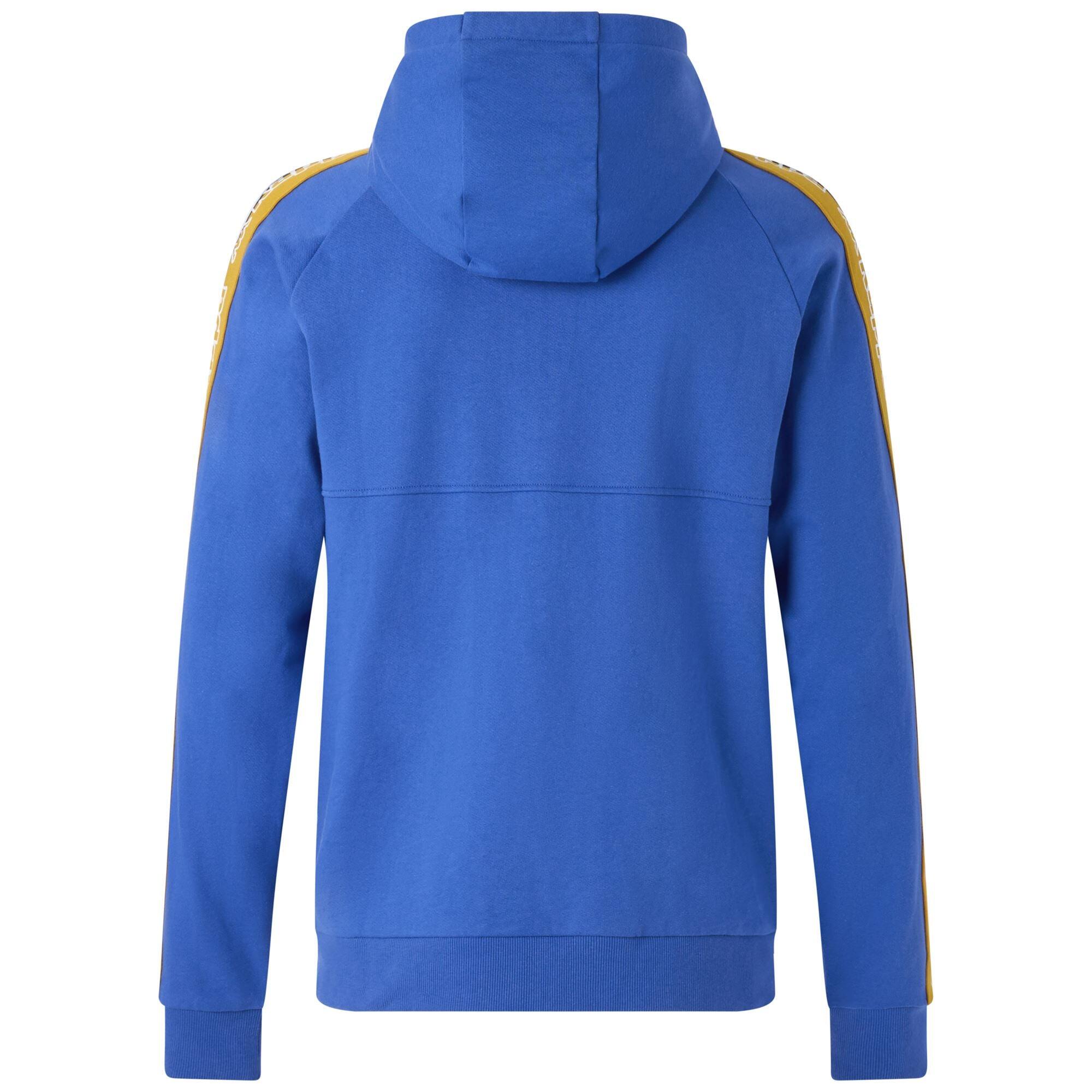 Felpa con zip da uomo in cotone blu da sportivo 4/6