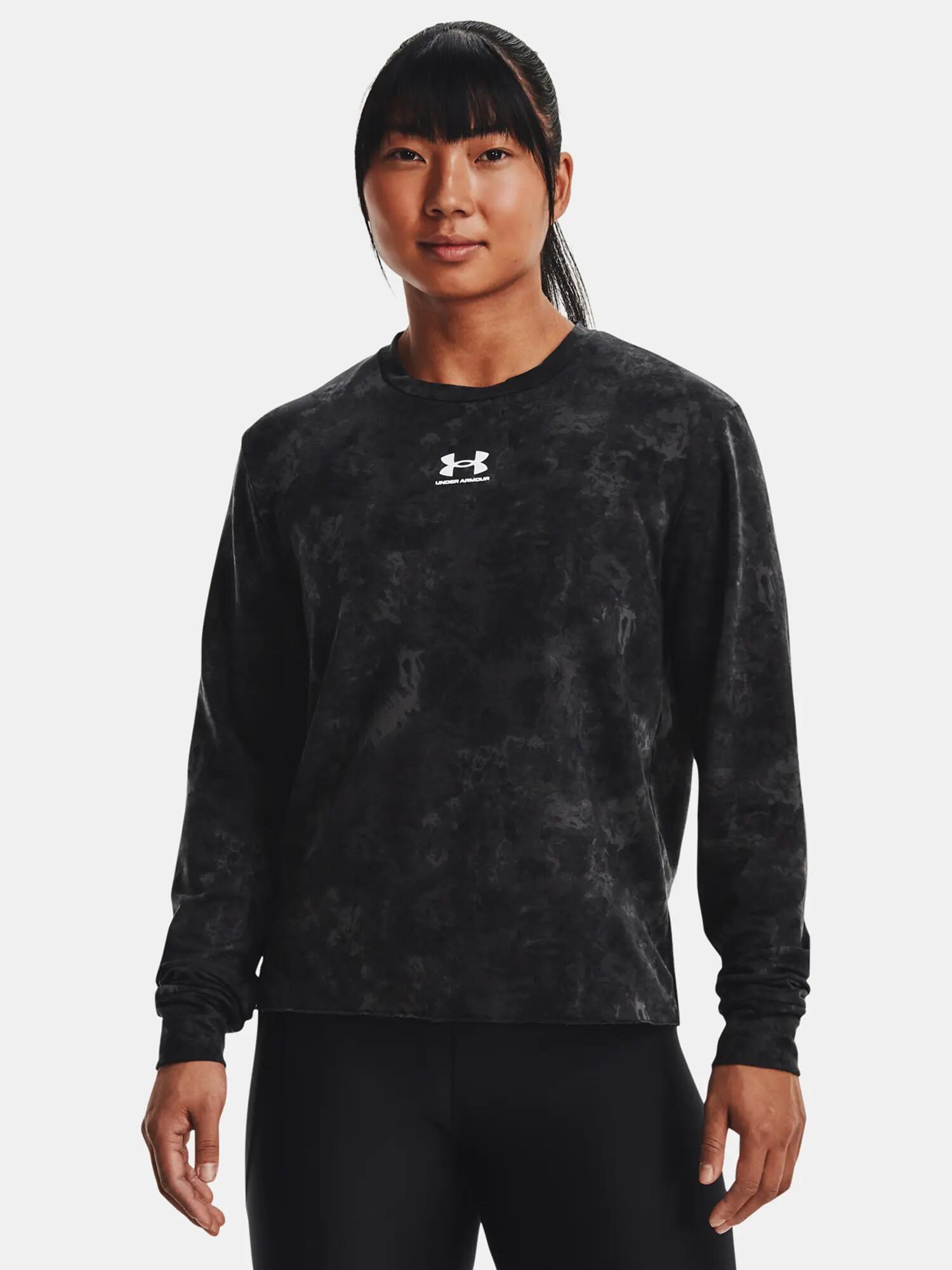Női pulóver Under Armour Rival Terry Print Crew 1/7