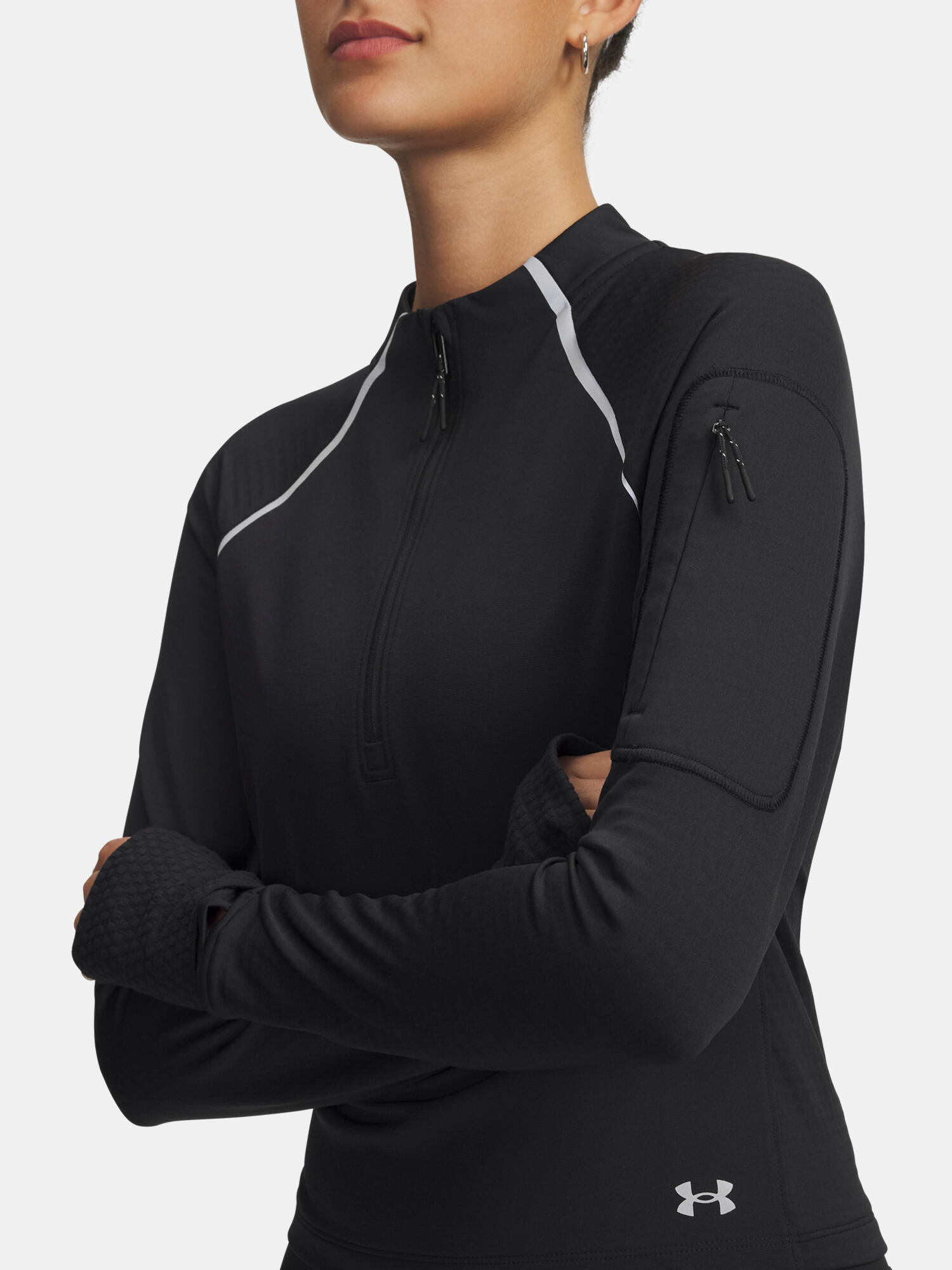 Camiseta Mujer Under Armour UA Velociti Pro CW Half Zip-BLK 3/3