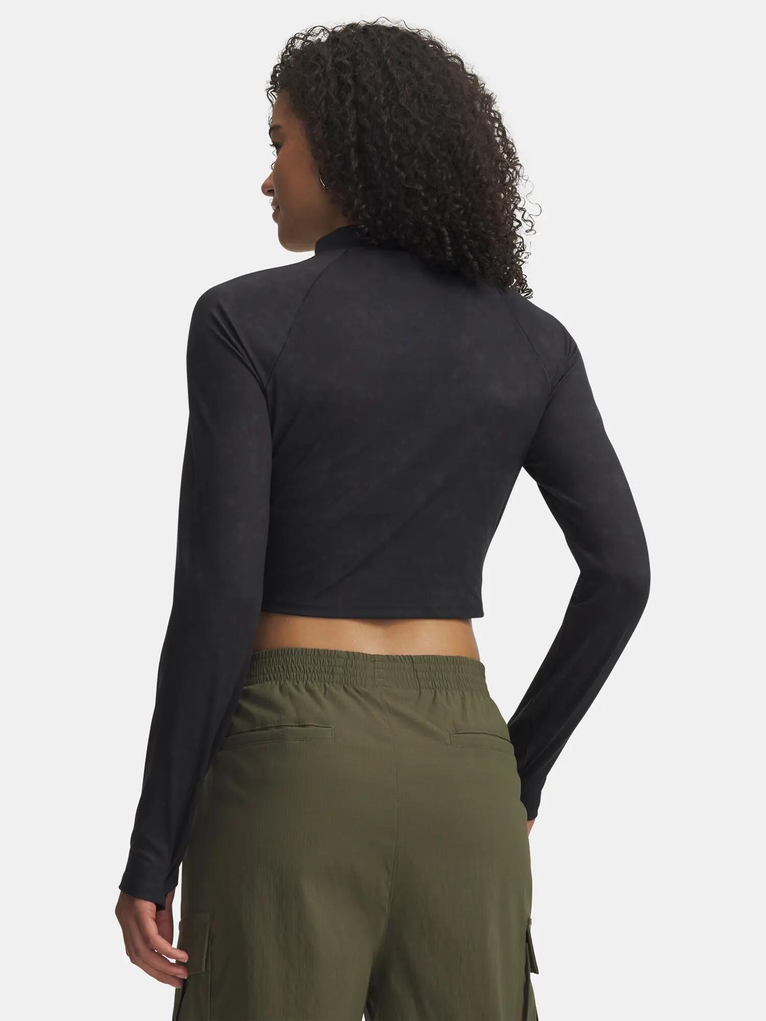 Női póló Under Armour Meridian Suede Effect LS-BLK 2/3