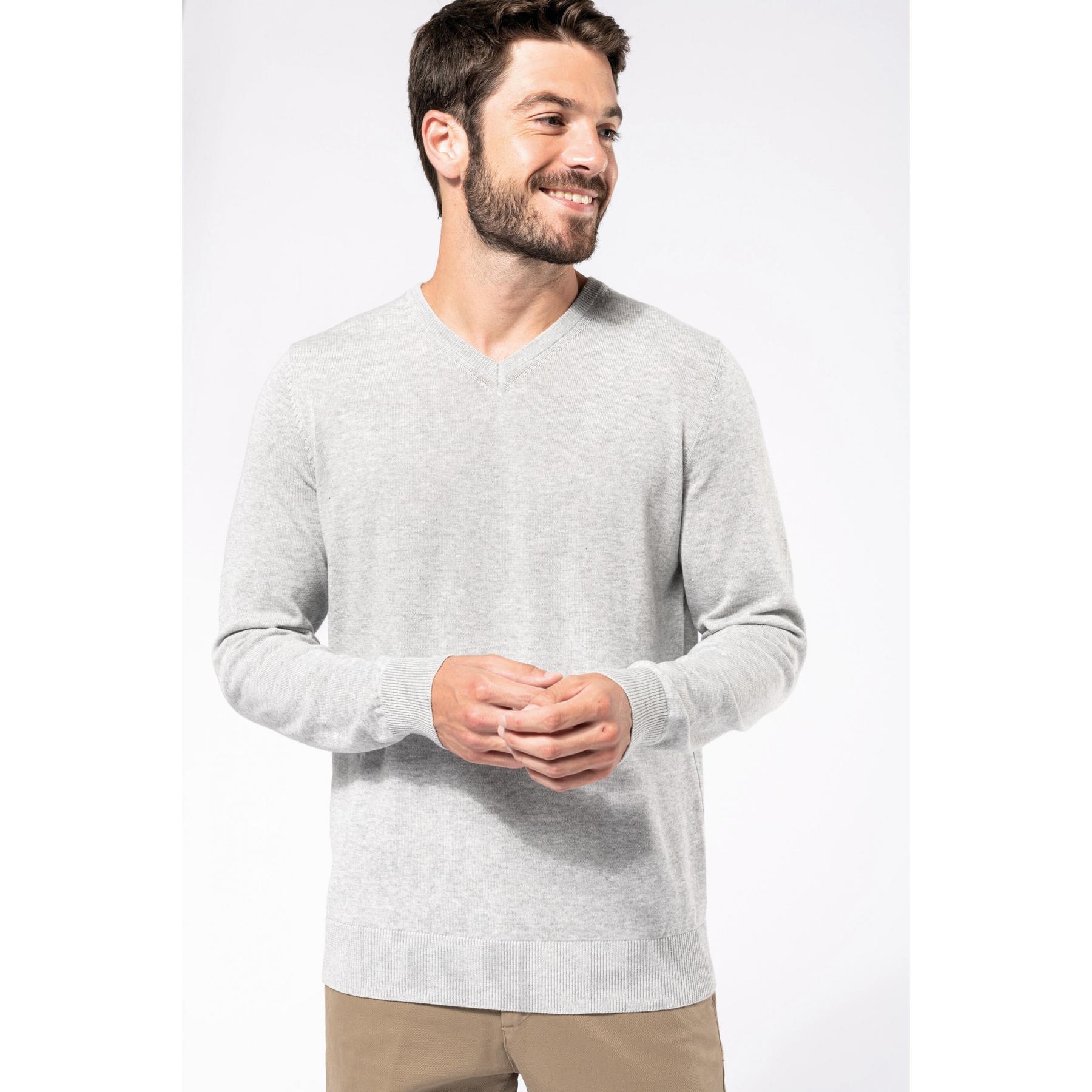 Ökologisch verantwortungsvoller Pullover mit V-Ausschnitt Kariban 3/7