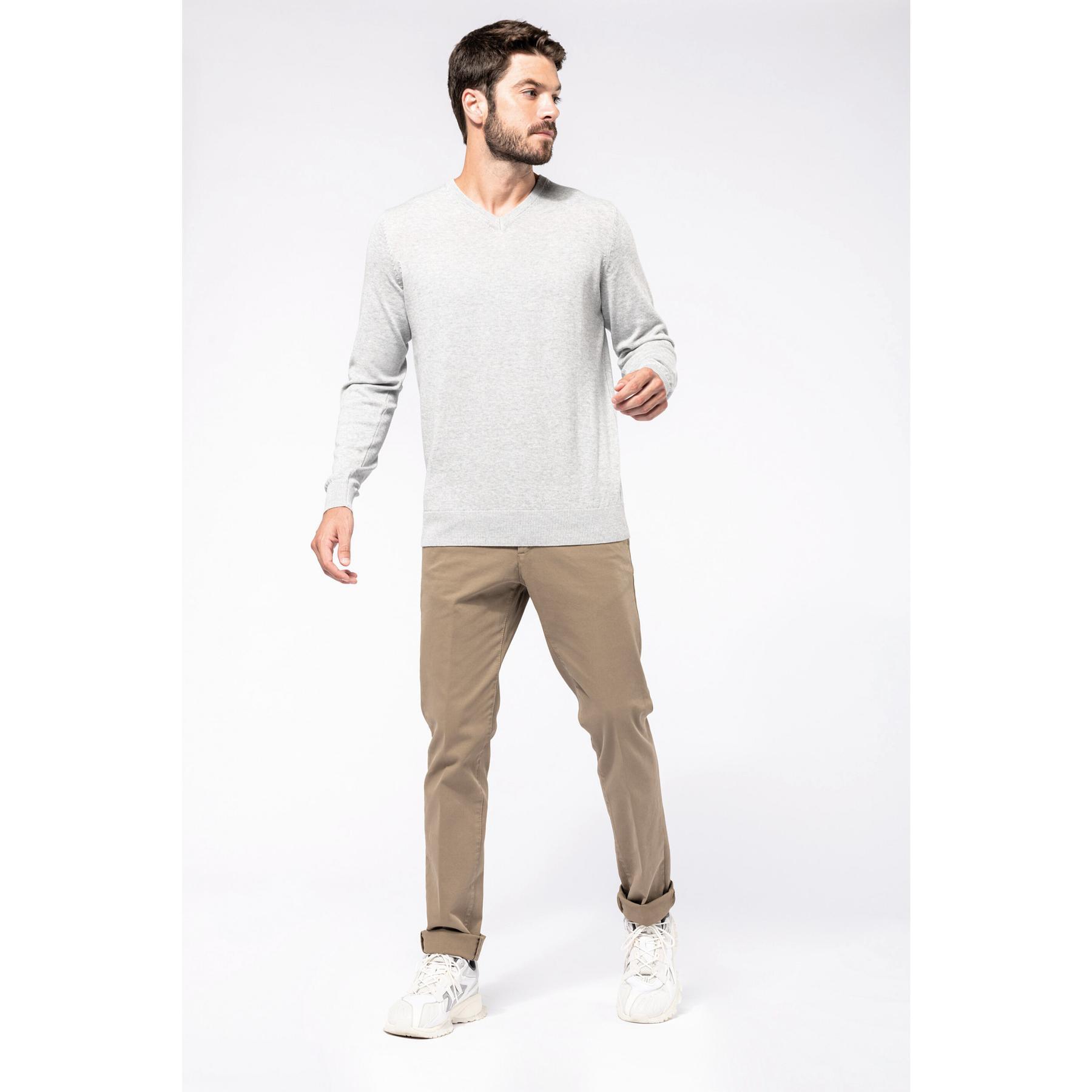 Ökologisch verantwortungsvoller Pullover mit V-Ausschnitt Kariban 4/7