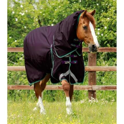 Couverture d'extérieur imperméable pour cheval avec couvre-cou Premier Equine Bu