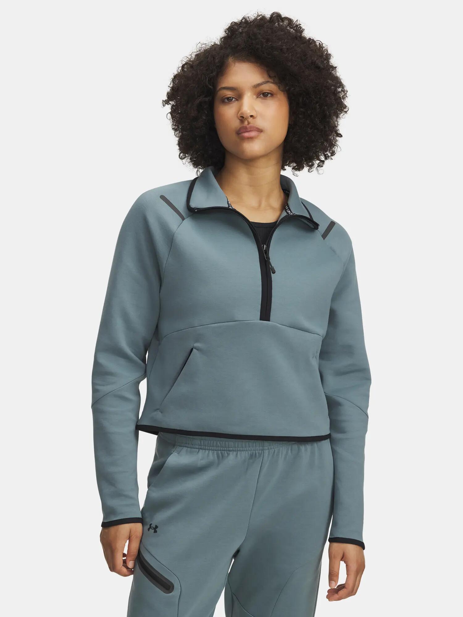 "Unstoppable" Sweatshirt für , mit kurzem Reißverschluss, Fleece Damen Jasper 1/4