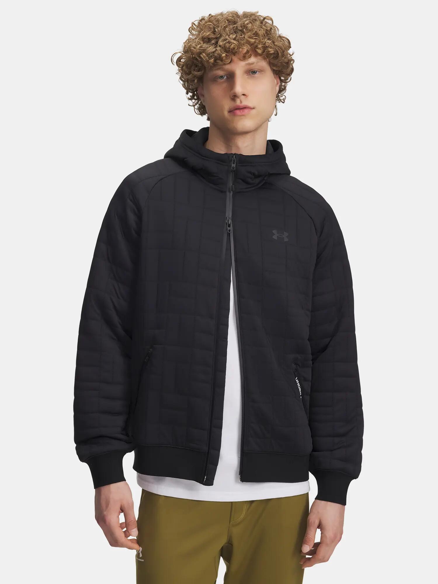 Férfi pulóver Under Armour UA Unstoppable Flc Txtr FZ-BLK 1/3