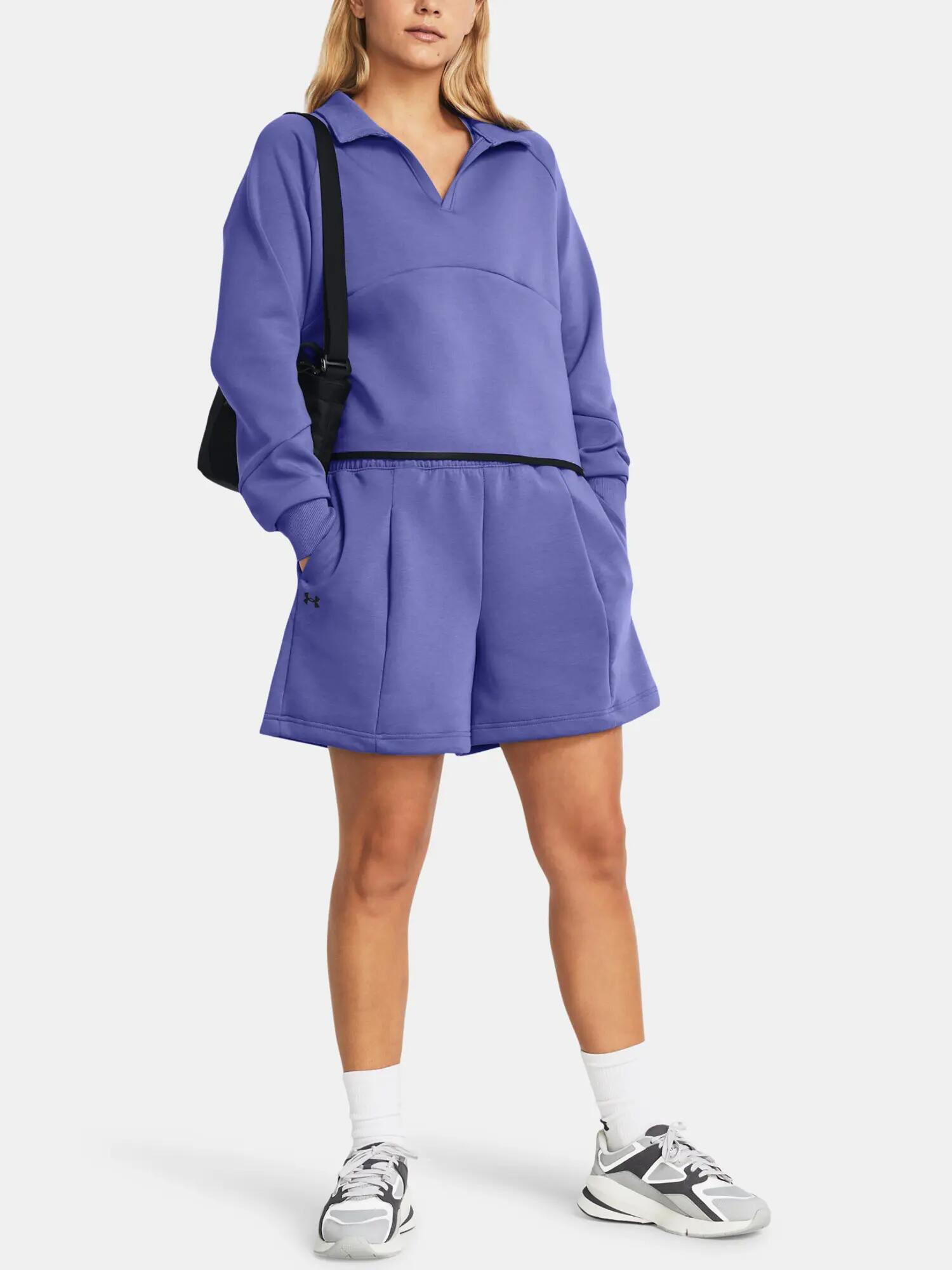 Felpa Boxy Collare Donna Under Armour Viola 6/6