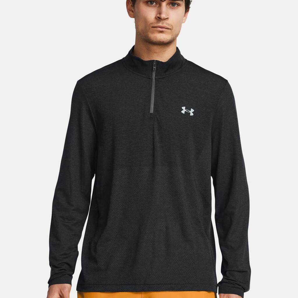 Mens Stride Quarter Zip Top (Grey)