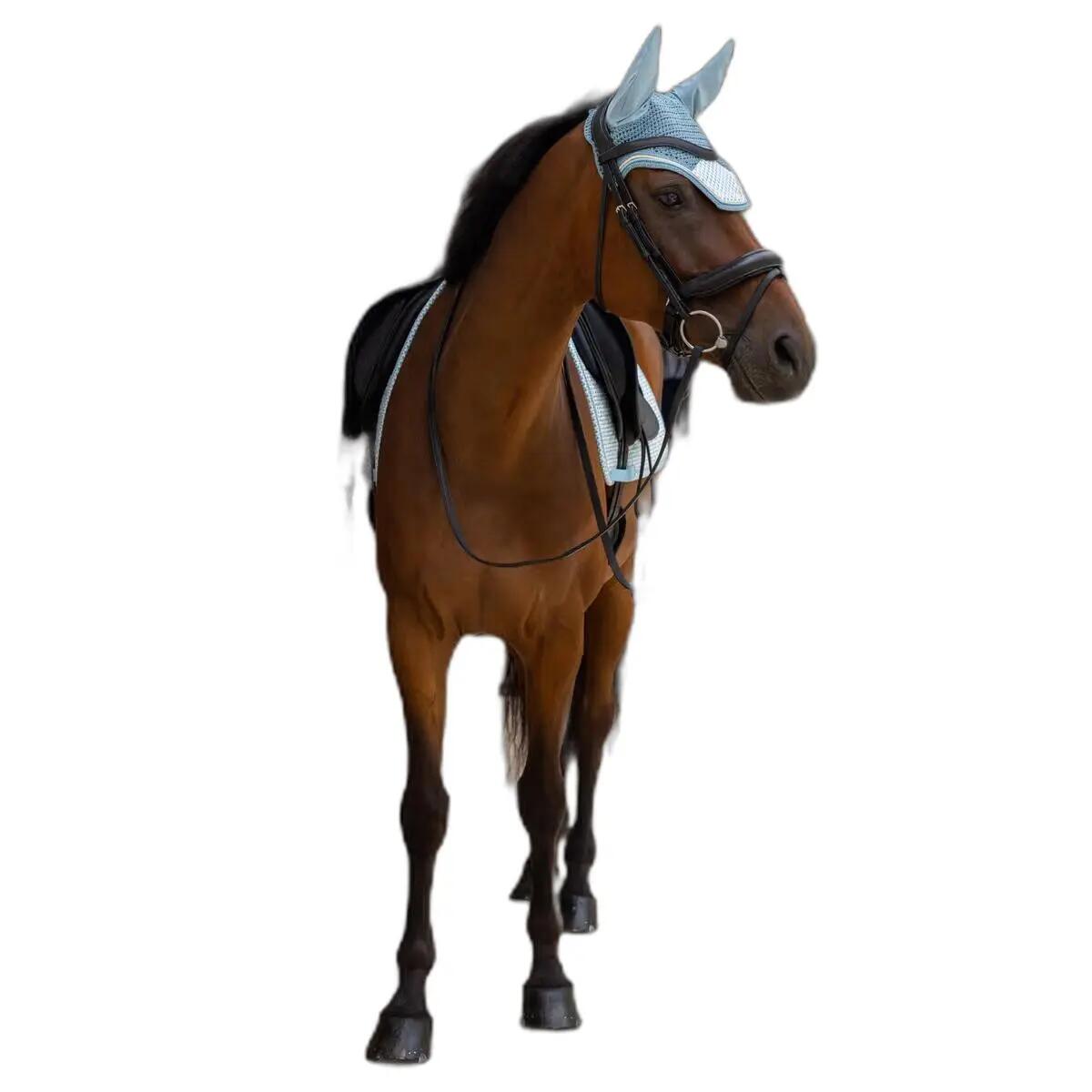 Oornetje Wellington velvet flags printing light blue pony 2/3