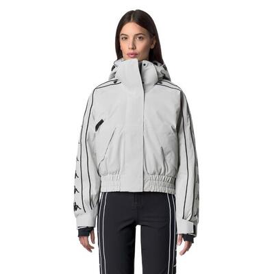 Giubbotto da donna in poliestere riciclato grigio da sci