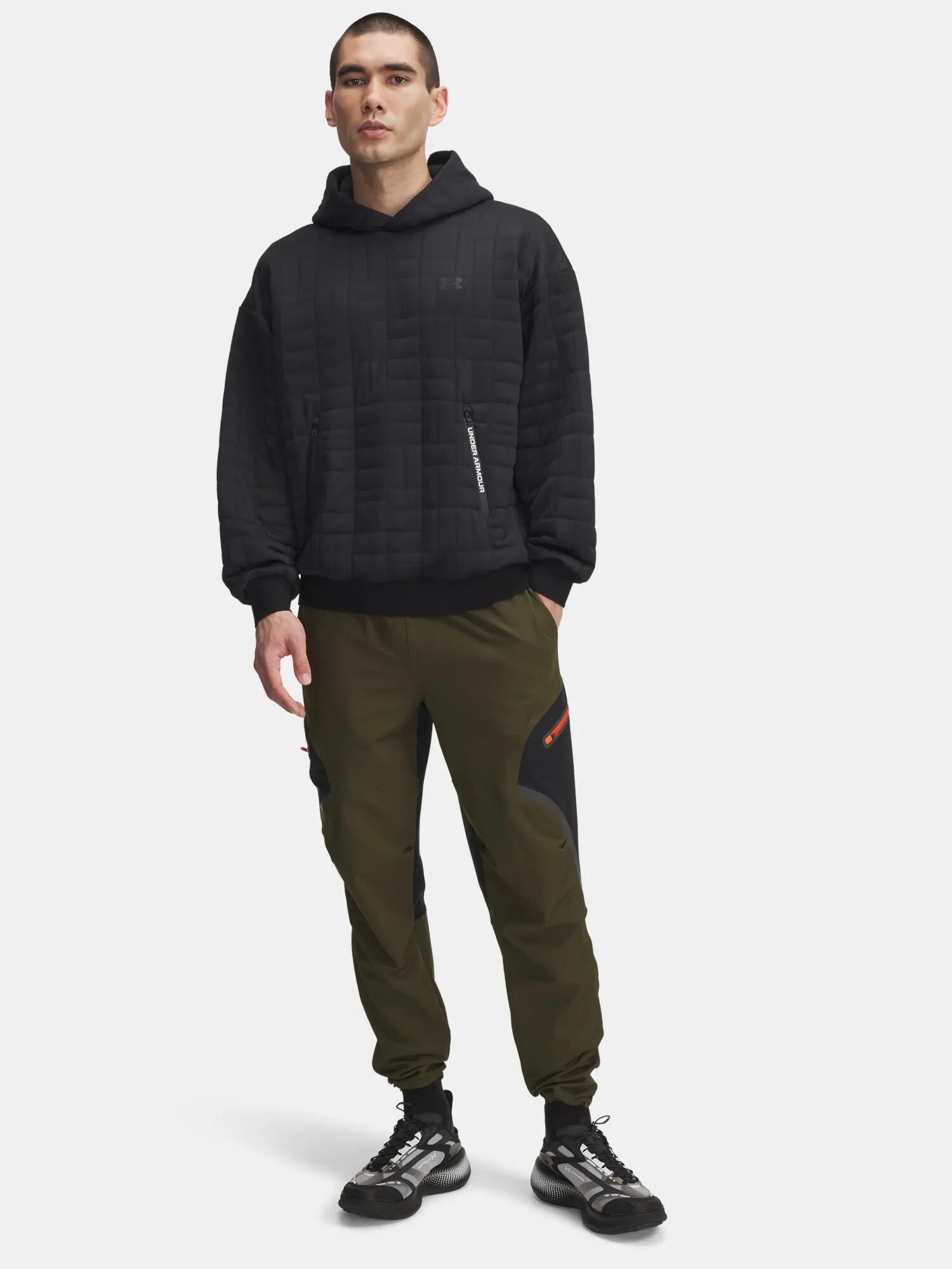 Férfi pulóver Under Armour UA Unstoppable Flc Txtr Hdy-BLK 4/4