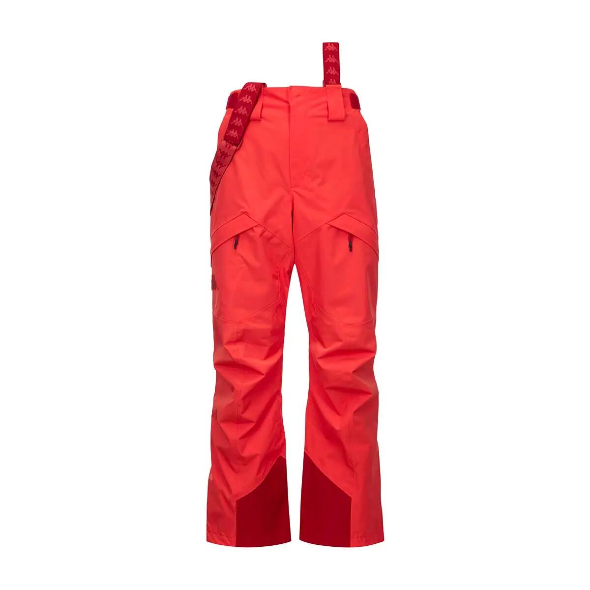 Pantaloni tuta da uomo in poliestere rosso da sci 3/7