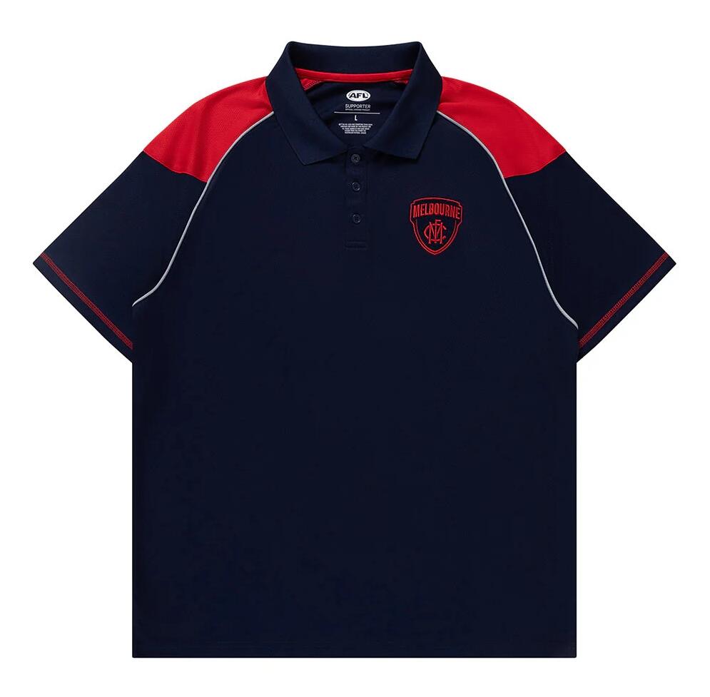 AFL Performance Polo Shirt - Melbourne Demons - Supporter - Adult - Mens