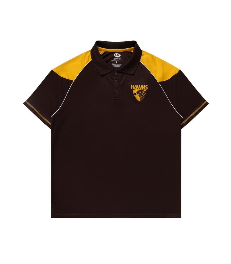 AFL Performance Polo Shirt - Hawthorn Hawks - Supporter - Adult - Mens