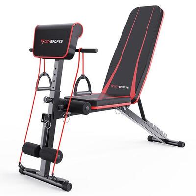 Halterbank inklapbaar citysports verstelbaar zwart full body workout