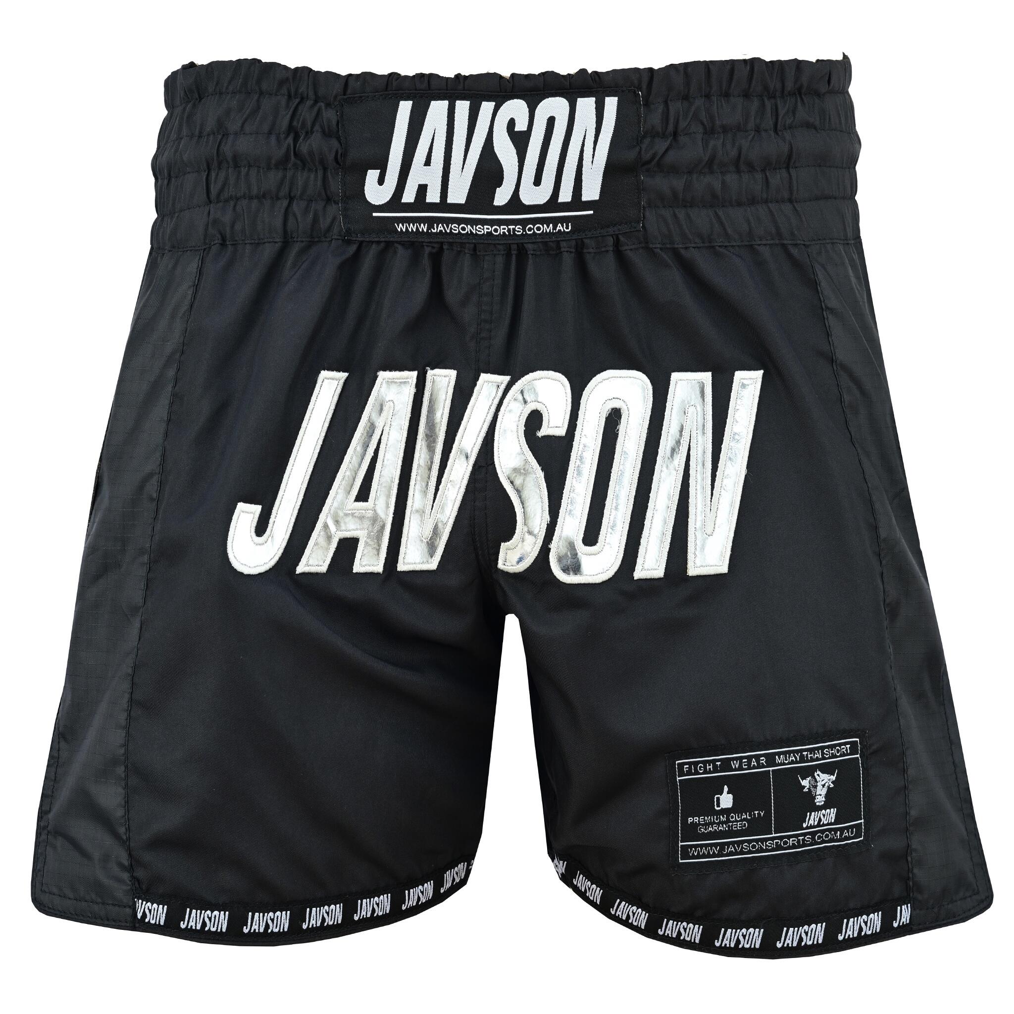 Javson Muay Thai Shorts Black - Premium