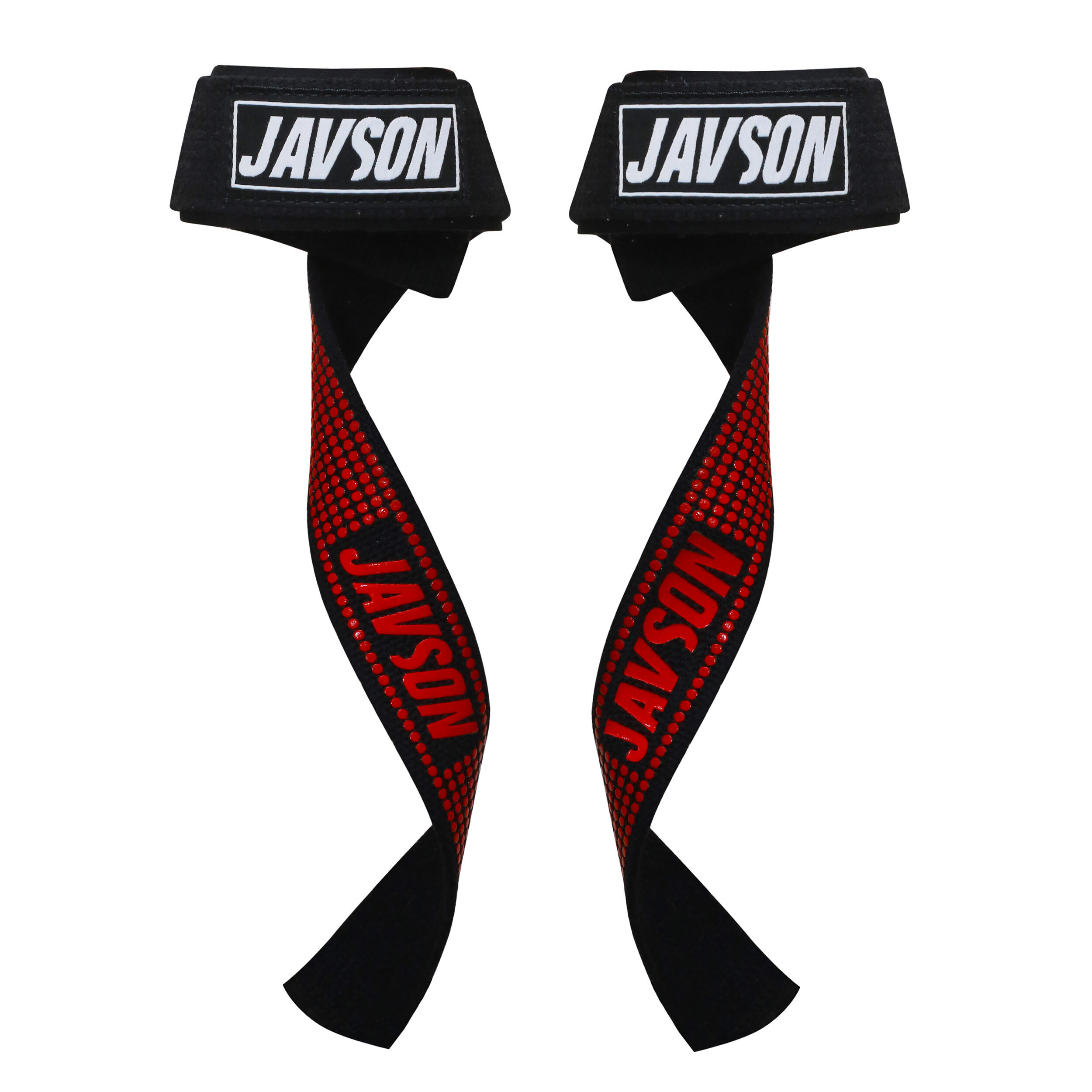 Javson Weight Lifting Straps Neoprene Padded Cotton Lifting Straps with Gel Grip