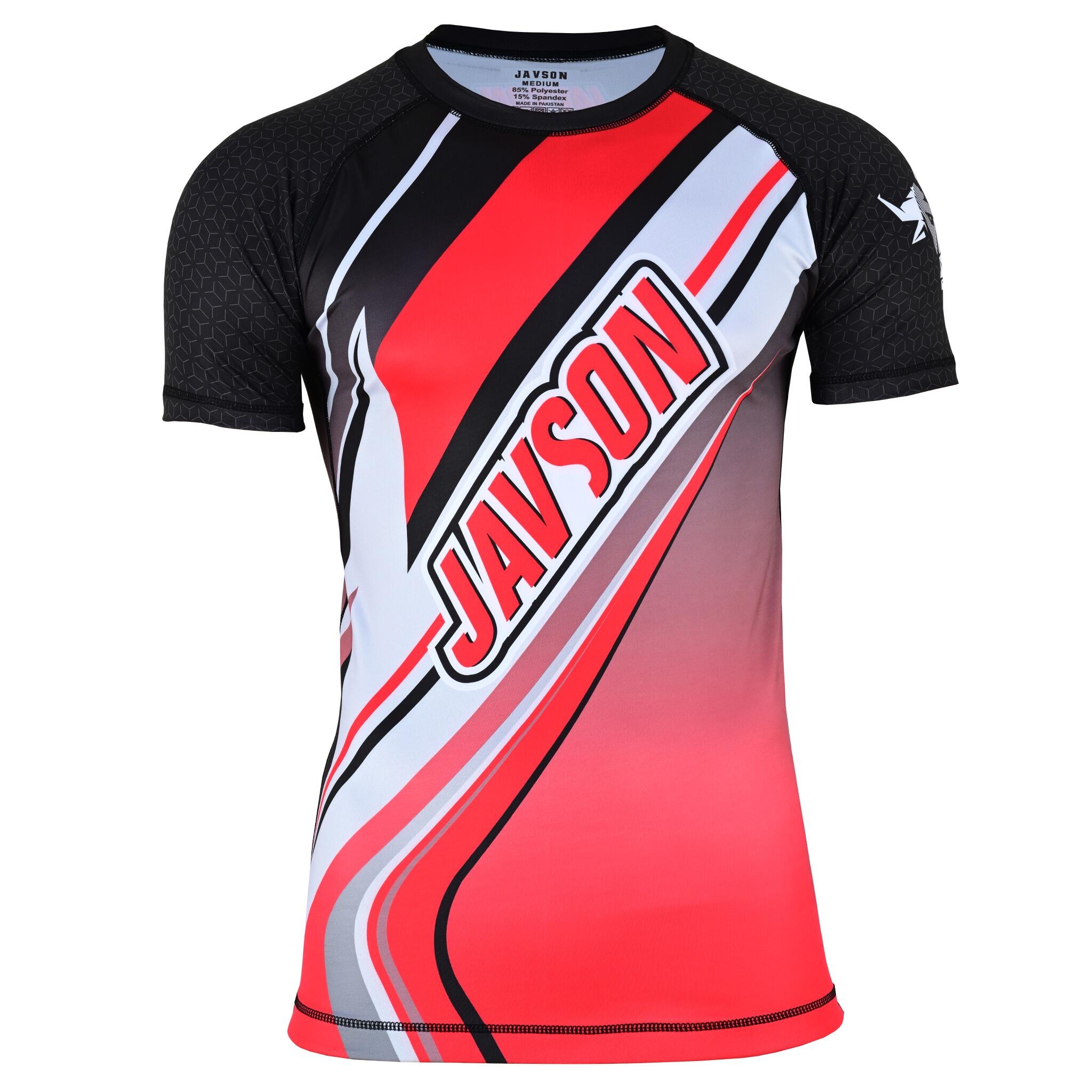Javson Rash Guards Short Sleeve in Black - Premium Compression Shirt