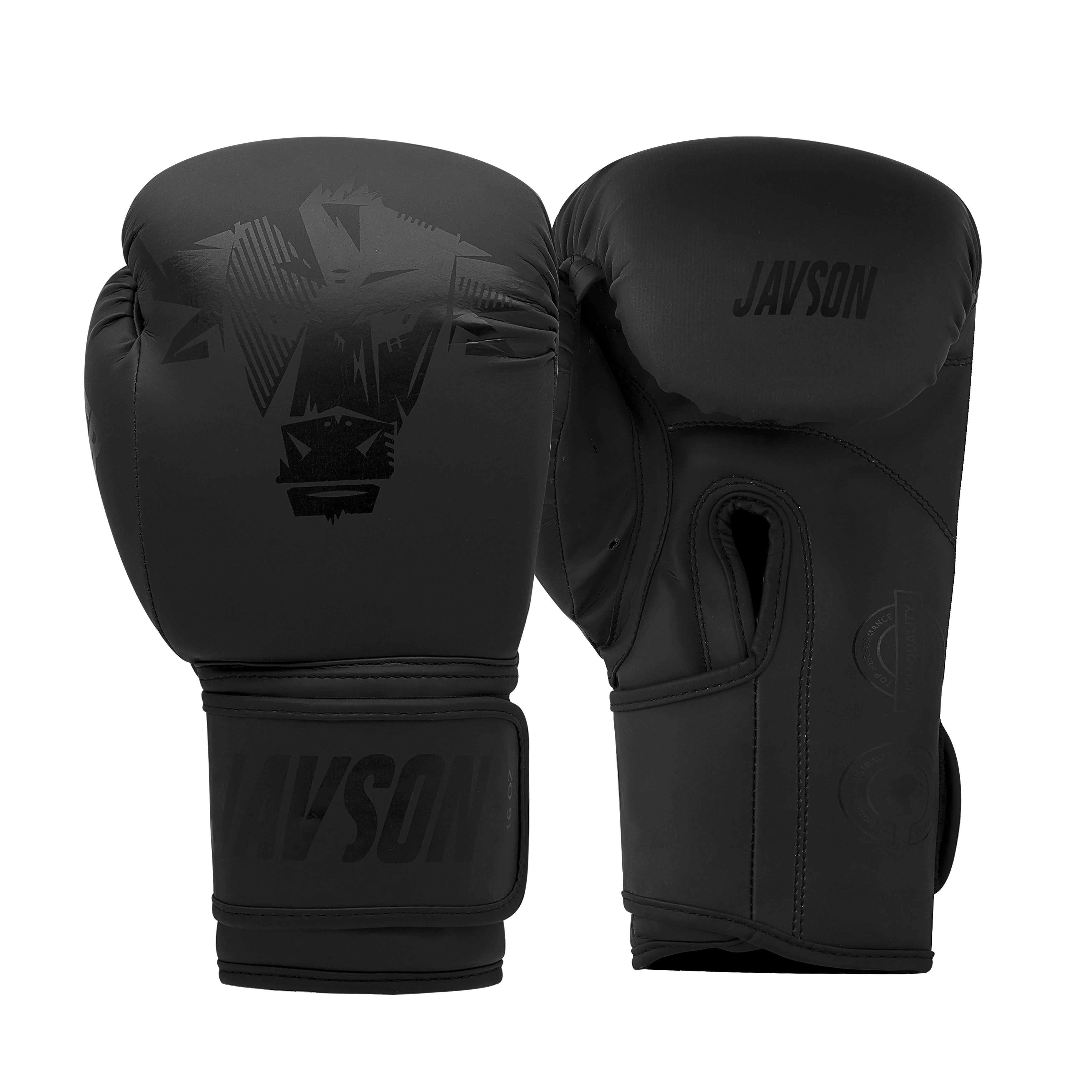 Javson Boxing Gloves Training, Sparring Punch Bag Mitts - Black