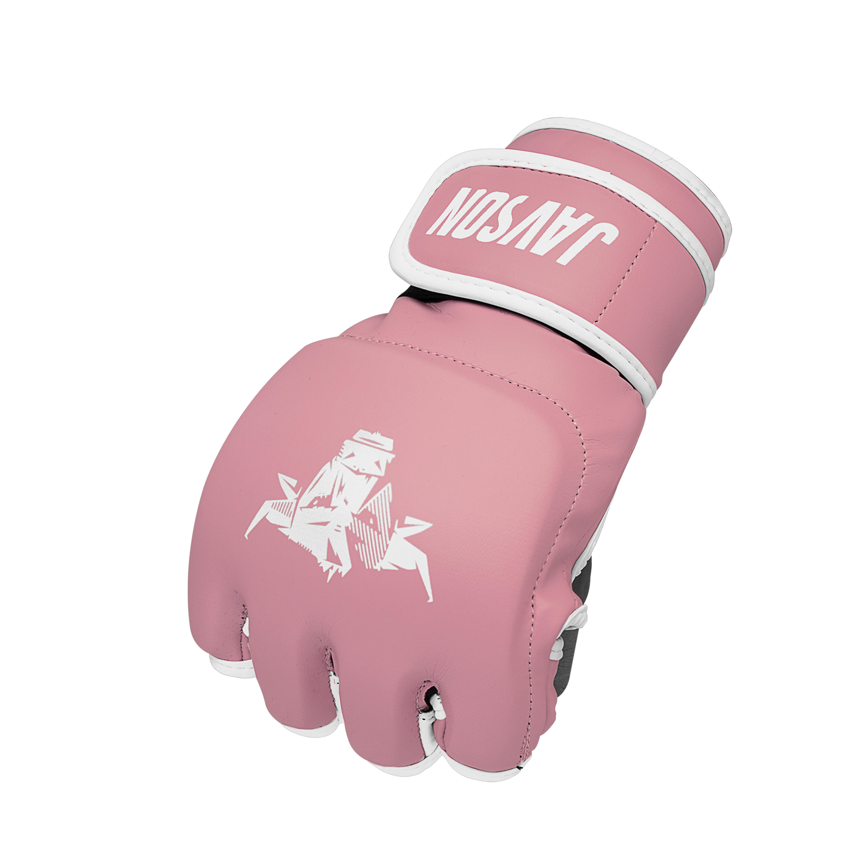 Javson MMA Grappling Gloves - Pink / White