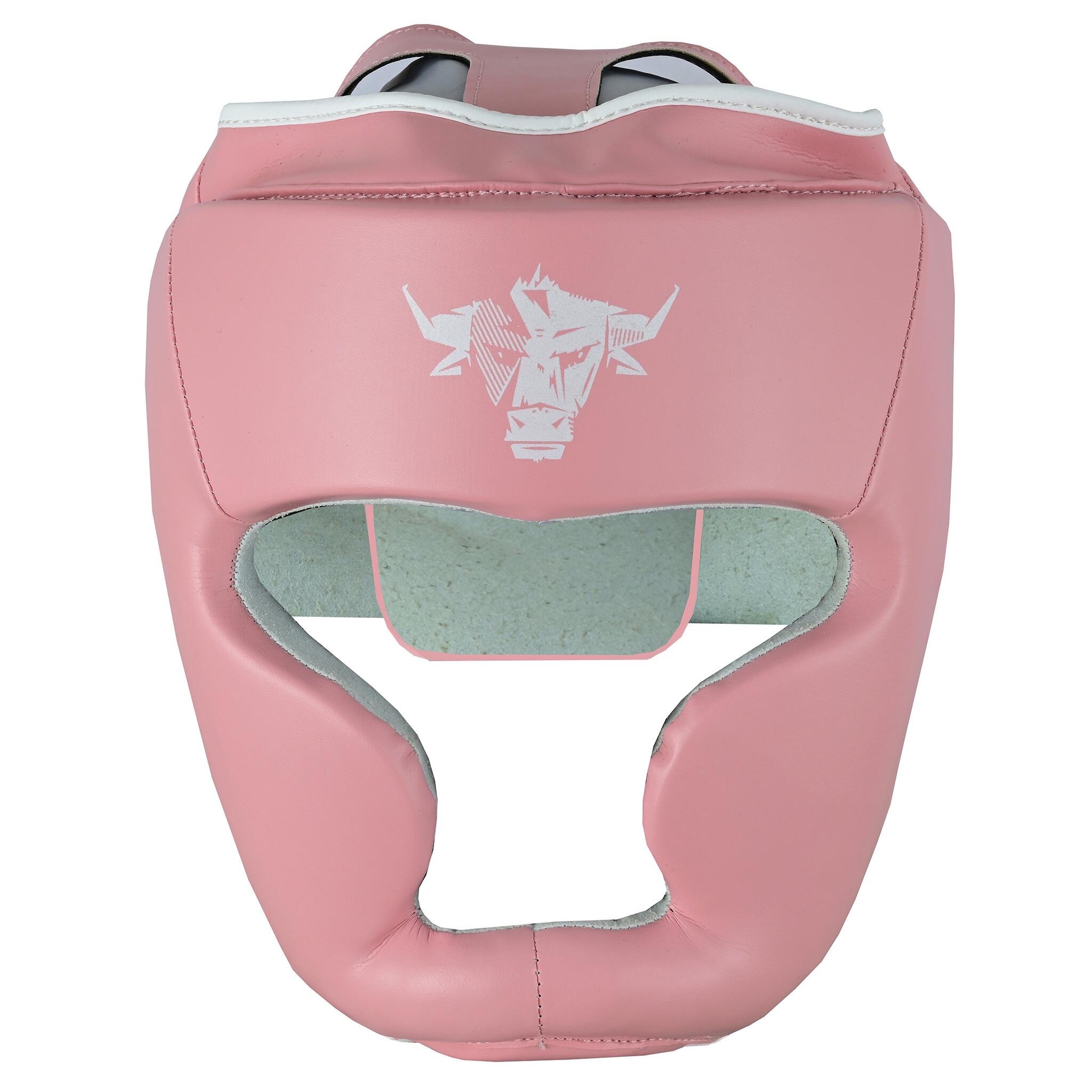 Javson Boxing Headguard Head Gear MMA Muay Thai Training Sparring  Pink/ White