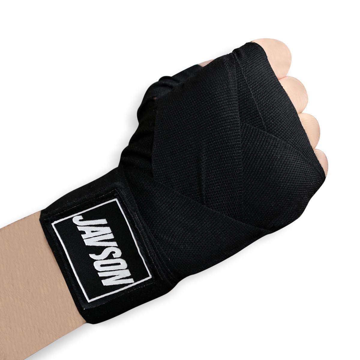 Javson Boxing Hand Wraps Inner Gloves 4.5-M Thumb Loop - Black