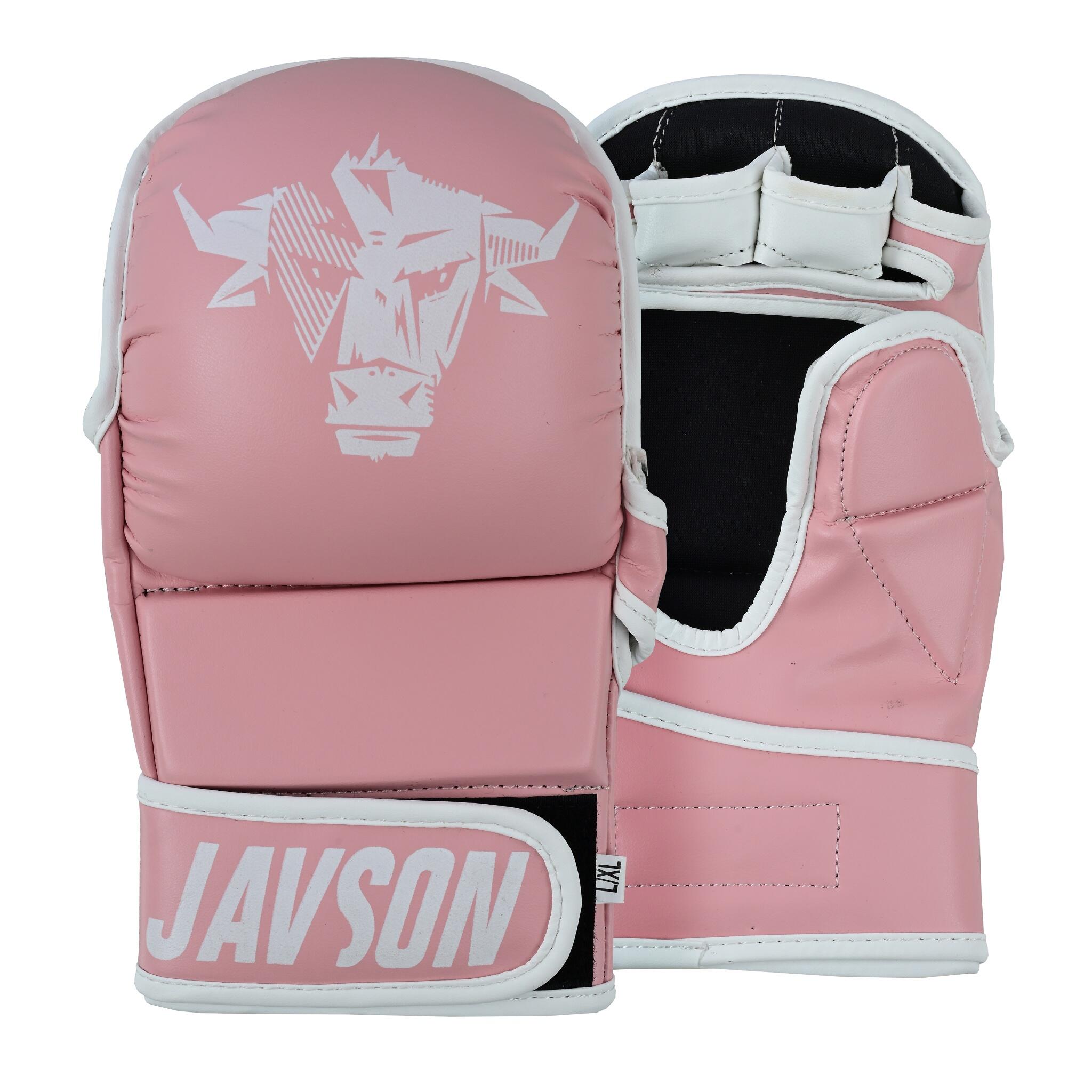Javson MMA Shooter Grappling Gloves - Pink / White