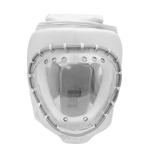 Javson Full Face Headguard flexible Glass Shield - White