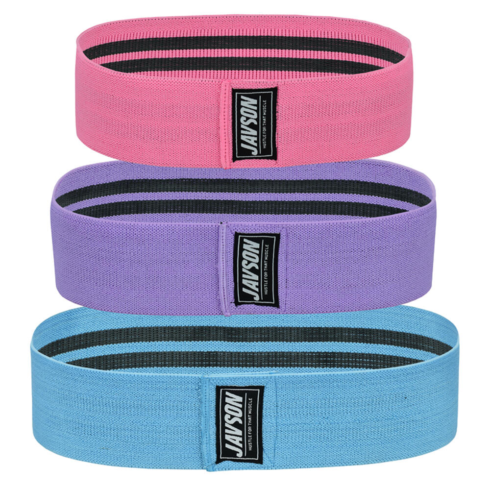 Javson Fabric Resistance Bands Set of 3 Heavy Duty Non-Slip