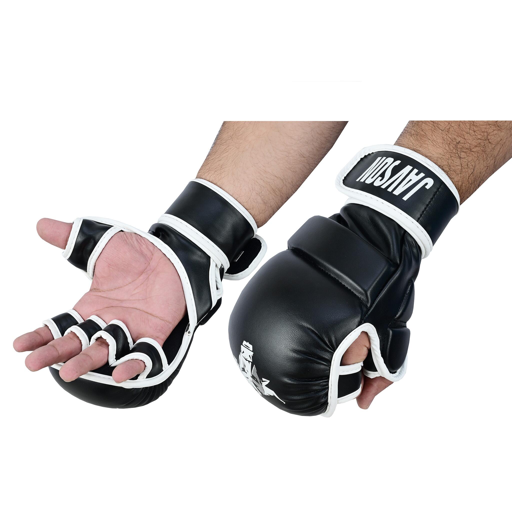 Javson MMA Shooter Grappling Gloves - Black / White