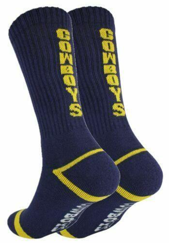 NRL Mens Crew Socks - North Queensland Cowboys - One Set - Sock
