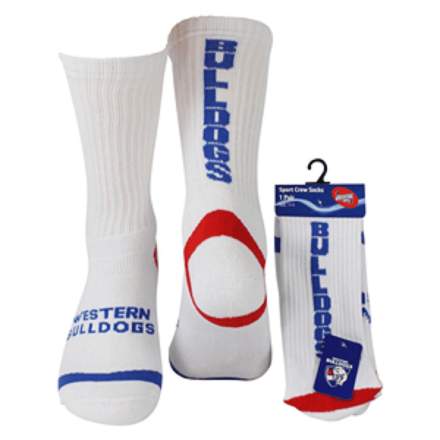 AFL Mens Crew Socks - Western Bulldogs - One Set - Sock