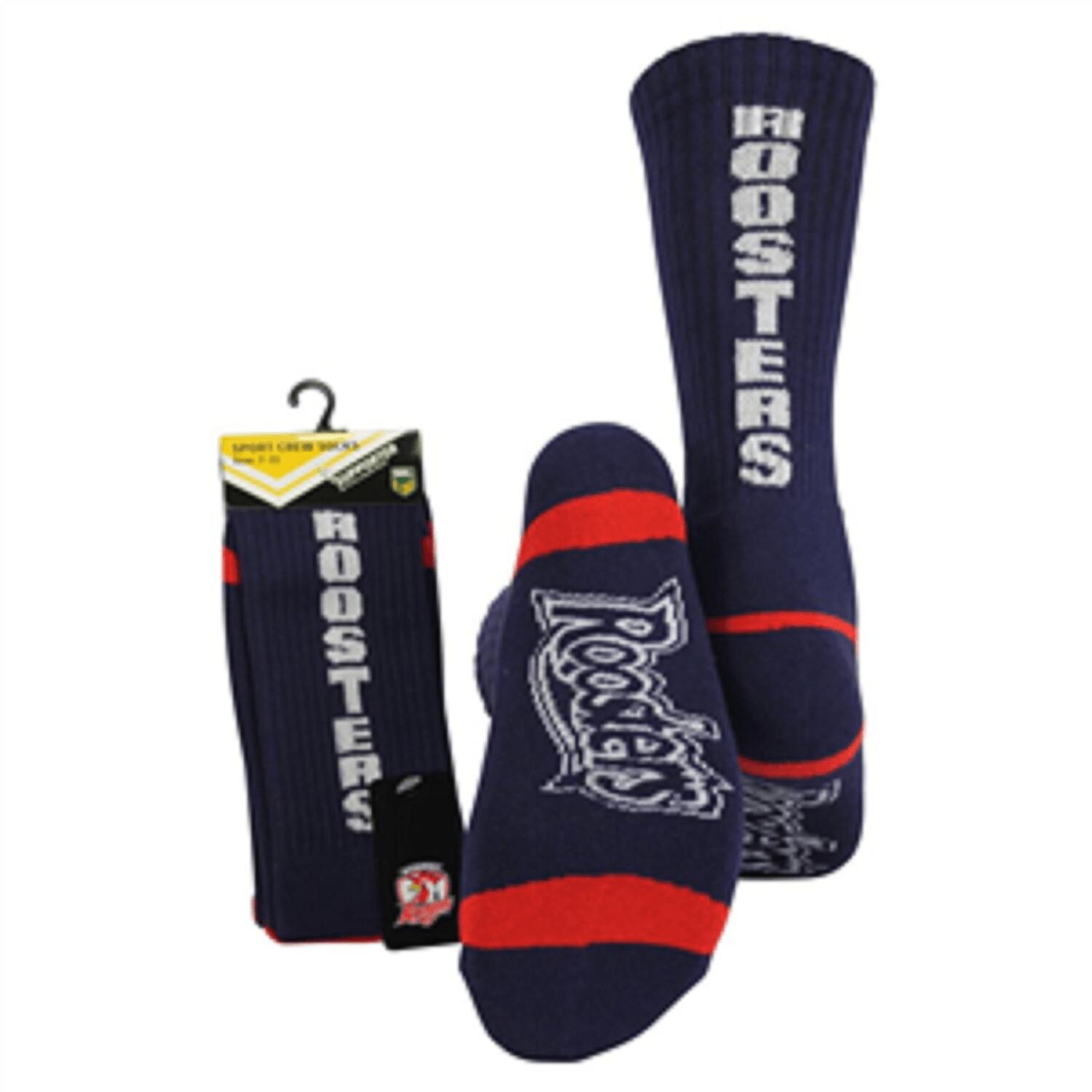 NRL Mens Crew Socks - Sydney Roosters - One Set - Sock