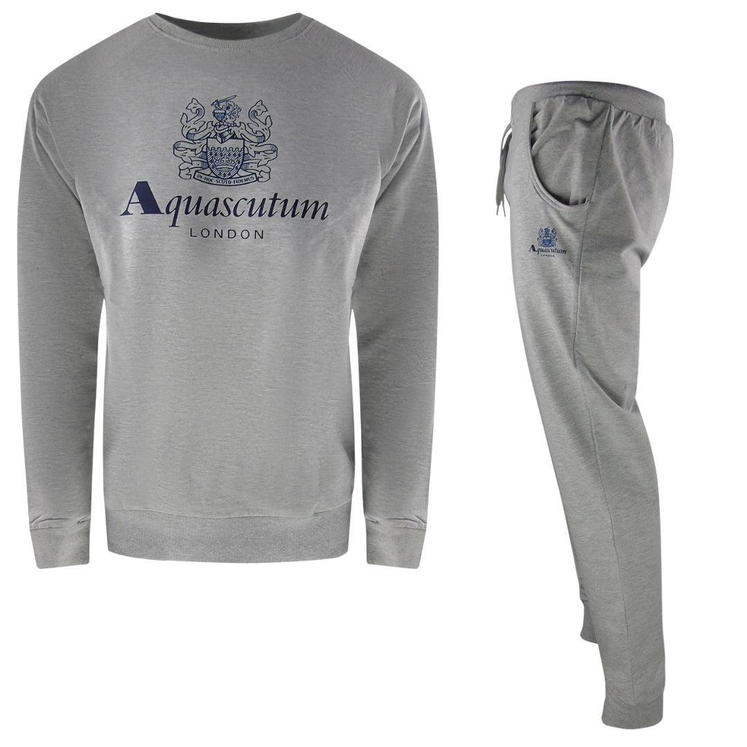 Aquascutum Mens London Logo Crew Neck Tracksuit Set